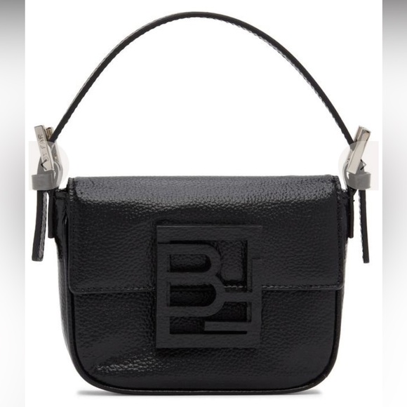 BY FAR Handbags - BY FAR Black Mini Patent Leather Alfie Bag